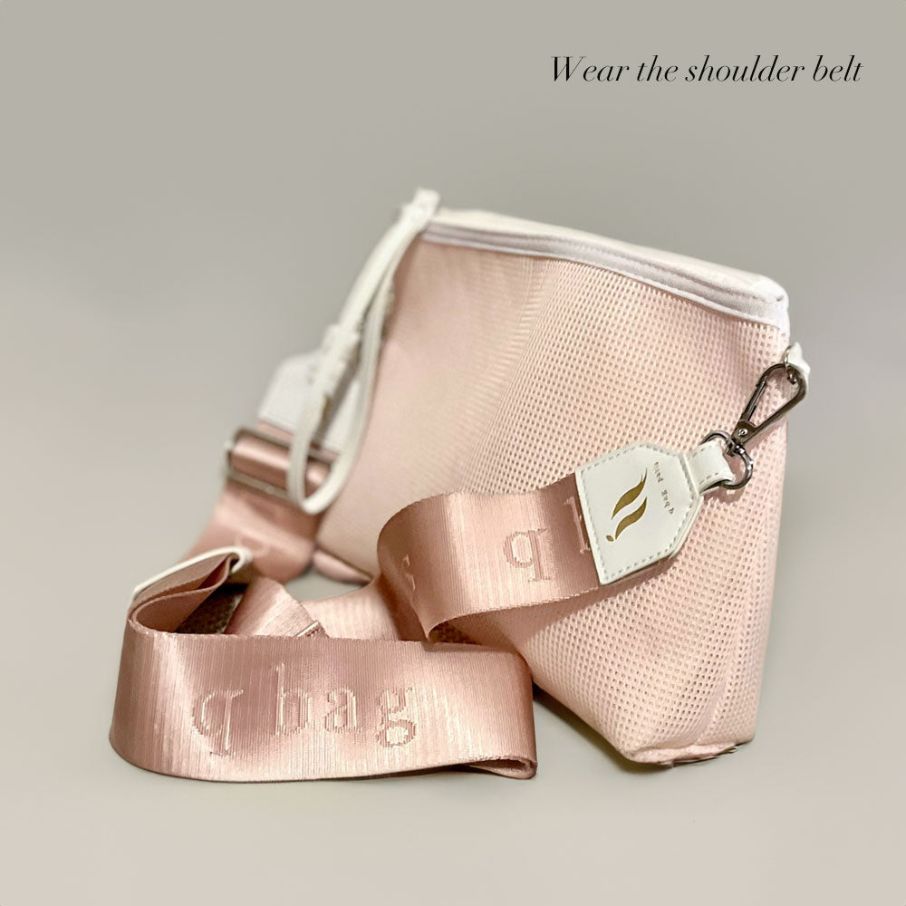 【公式ショップ限定】透け感ありネスト素材ポーチ〈ピンク〉