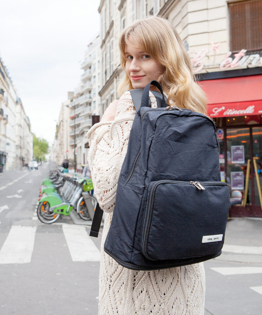 q bag paris plissé l'affiné ラフィネ 新素材プリセ【サステナブル素材リサイクルナイロン】 qbag paris