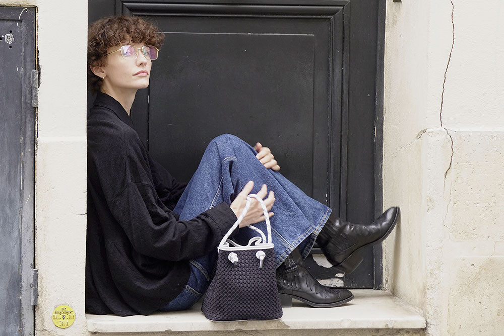 qbag paris louvre parents ダークグレー パリ発バッグブランド「q bag paris」から初となるペアレンツ
