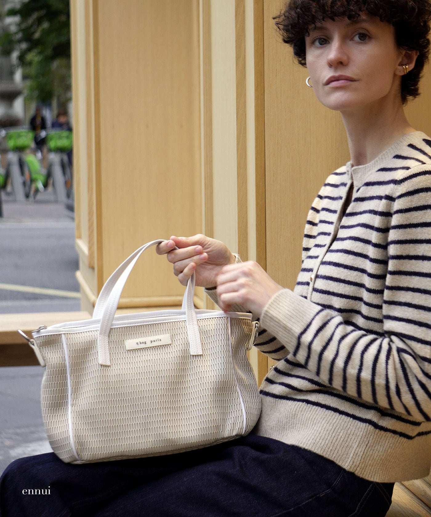 q bag paris nest zip bon(ボン) ジップ付きショルダーバッグ