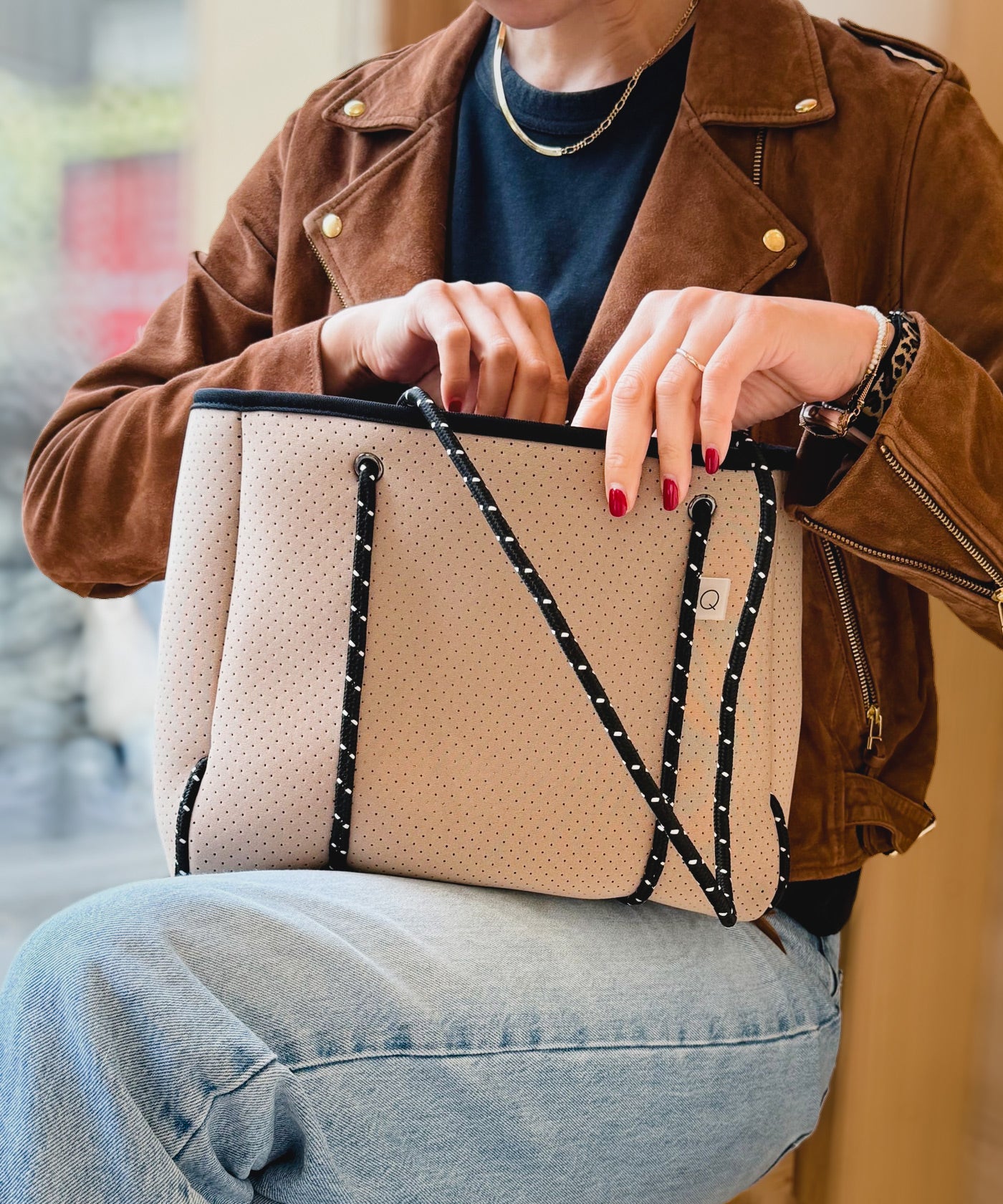 qbag esprit  エスプリ　ペールベージュ　マザーズバック　キューバック フランス・パリ生まれのサステナブルなバッグが新登場！q bag