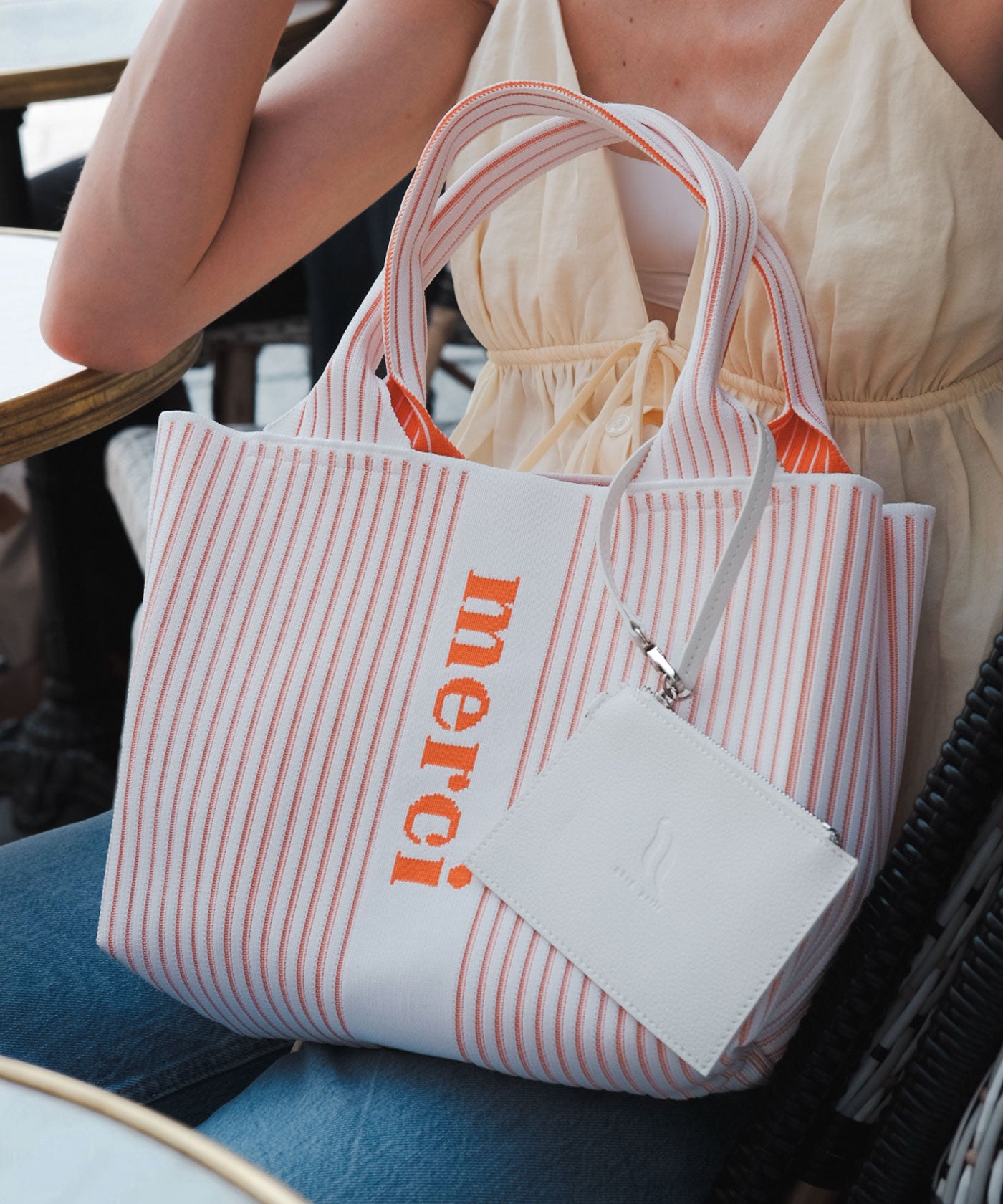 【専用】qbag tricote トリコット サンドピンク q bag paris トリコット [新素材ニット]