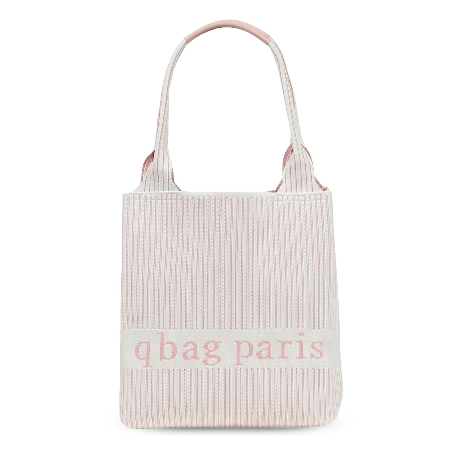 未使用級トリコット コロネット ショルダーバッグ　qbag トートバッグ、白A4 q bag paris トリコット [新素材ニット]